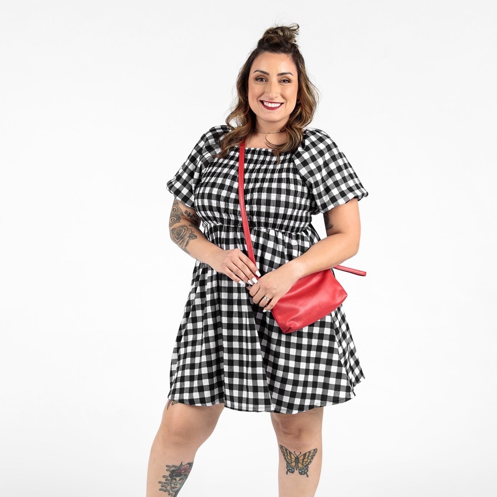 LuLaRoe black and white gingham Alina